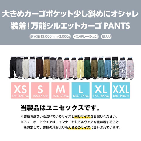 【10月上旬発送予定】 ASHGREEM アッシュグリーム スノーボードウェア カーゴポケットパンツ AGP-1345